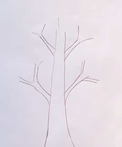 Основа малюнка — стовбур та головні гілки